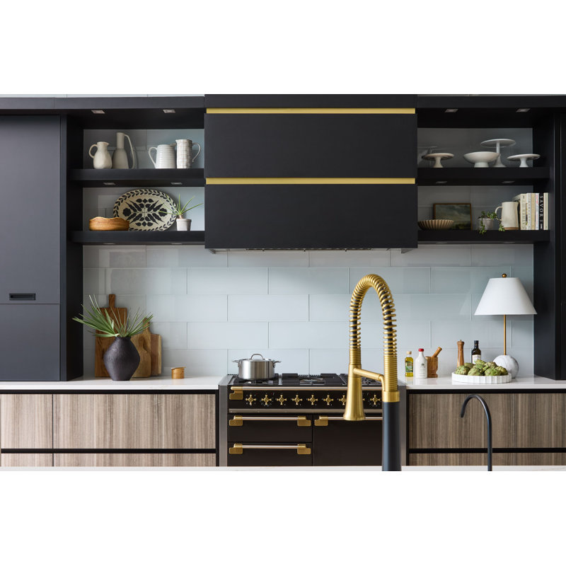 AGA Elise 48"W. 6 Cu.Ft. Freestanding Induction Convection Range with Antique Brass Trim, Dual Fuel