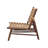 Mahogany Wood and Handwoven Water Hyacinth Chair