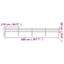 Pietras 110" H x 267.72" W Black Metal Border Fence with 4 Panels Included
