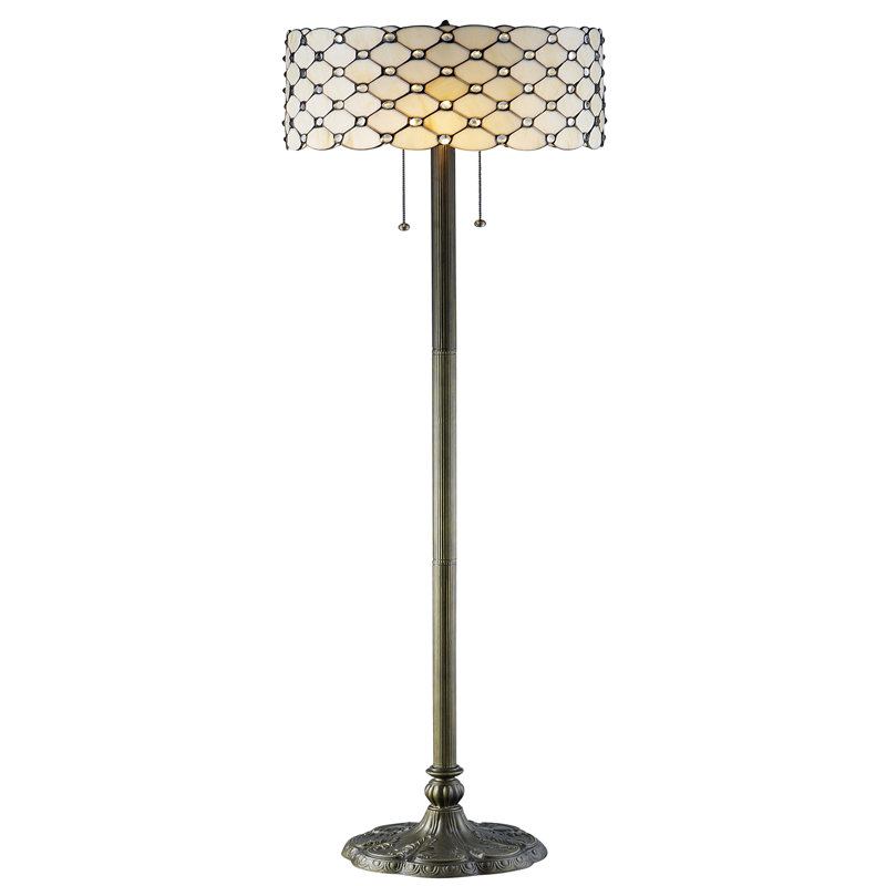 Lampe sur pied Dairi, Beige / noir, H 60 po x l 16 po x P 16 po