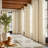 Grommet Linen Semi-Sheer Striped Curtains-517036138-517036149
