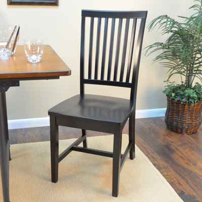 Élégante chaise de salle à manger noire 20 po avec confort sans accoudoirs et finition rétro à la main