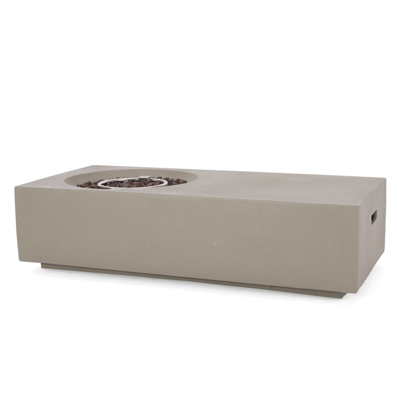 Rectangle MGO Fire Pit With 50,000 BTU Output For Outdoor Warmth And Ambiance