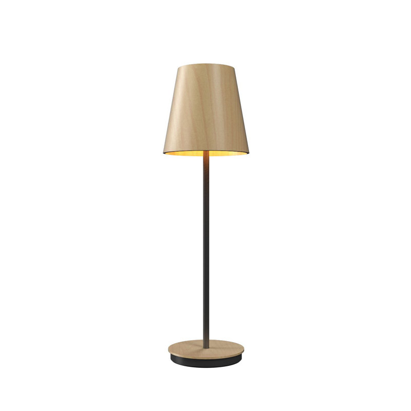 Conical Buffet Table Lamp, 29.9" H x 7.09" W x 7.09" D, Maple