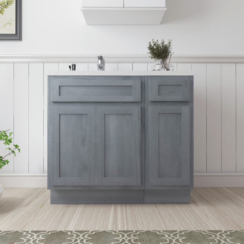 36 base de meuble-lavabo simple seulement, Argent argent