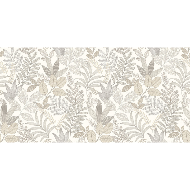 Papier peint blanc Allure Foliage, Blanc
