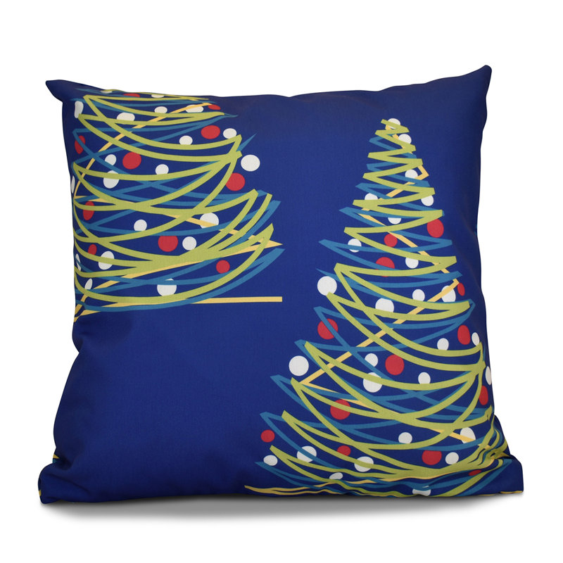 Housse de coussin et insert carré extérieur, bleu, 20 po x 20 po