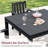 Square Outdoor Dining Table Umbrella Hole , 33.86 " W 33.86 " D-335976220