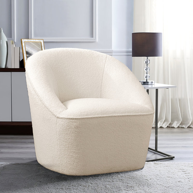 Fauteuil pivotant Anson Boucle