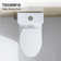Arlo One-Piece Toilet, 10" Rough-In, 17.3" ADA Chair Height, Dual Flush 0.8/1.28 GPF, MAP 1000g, Elongated, Space-Saving Design.