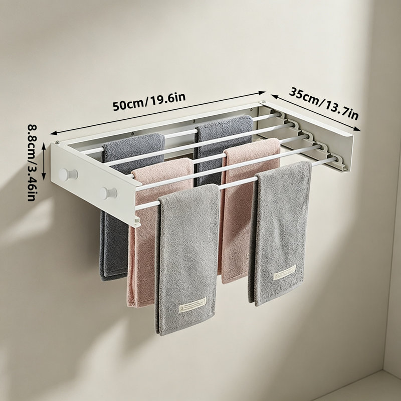 Aluminium, Carbon Steel Wall-Mounted Drying Rack