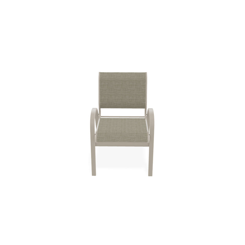 Chaise de patio empilable Hiraku, Bristol taupe Sunbrella®, Désert texturé