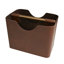 Porte-revues décoratif en cuir brun avec intérieur divisé Lytham, 16 po x 10 po x 12 po-1051029437