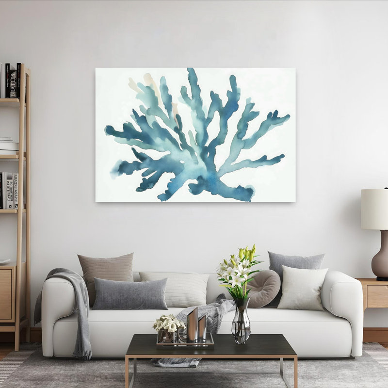 Art mural abstrait Turqoiuse, H 40 po x l 60 po