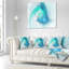 Texture abstraite fractale bleu clair - coussin imprimé abstrait-30617586-30617590
