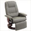 Fauteuils inclinables | Fauteuil inclinable manuel pivotant avec accoudoirs rembourrés HOMcom | Cuir d'unité centrale gris ardoise-75202670