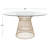 Round Glass Top Metal Base Dining Table