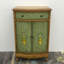 Rangement pour chaussures en bois massif vert et Burlywood