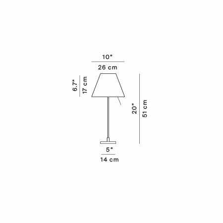 Costanzina Table Lamp, Aluminum, Edgy Pink
