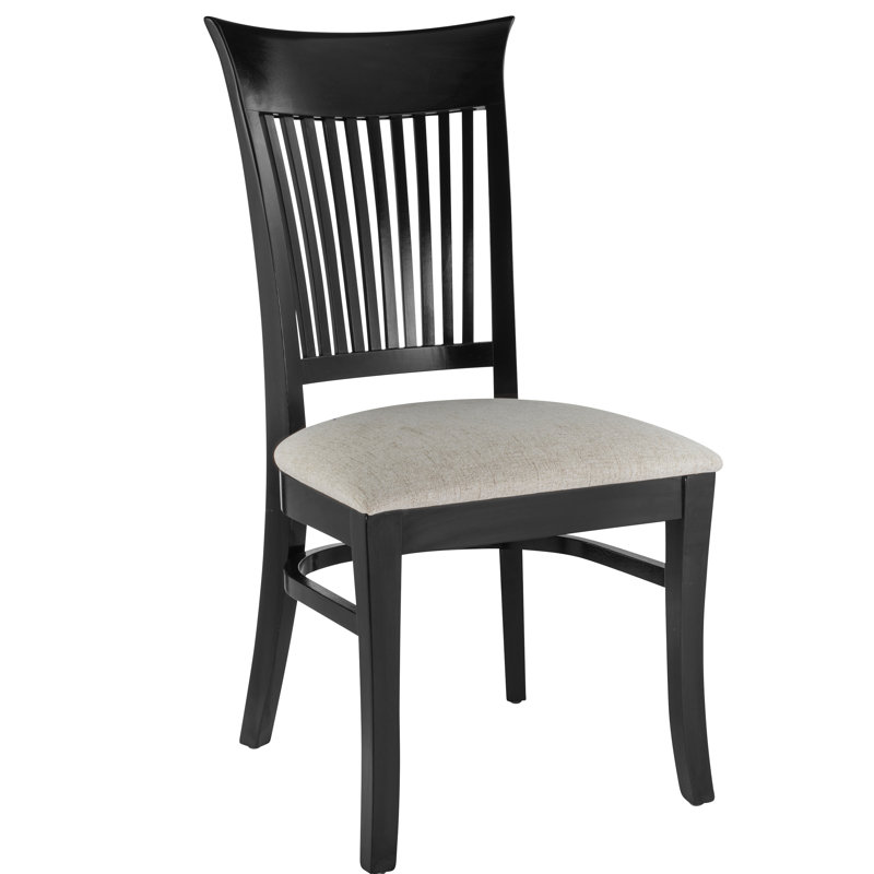 Brookwood 18'' H Upholstered Beech Side Chair, Black