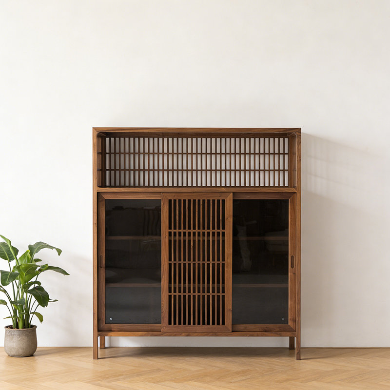 Buffet rétro de style chinois minimaliste