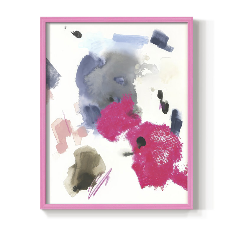 Mirame I Framed Print - Solid Wood, 30" H x 24" W, Pink
