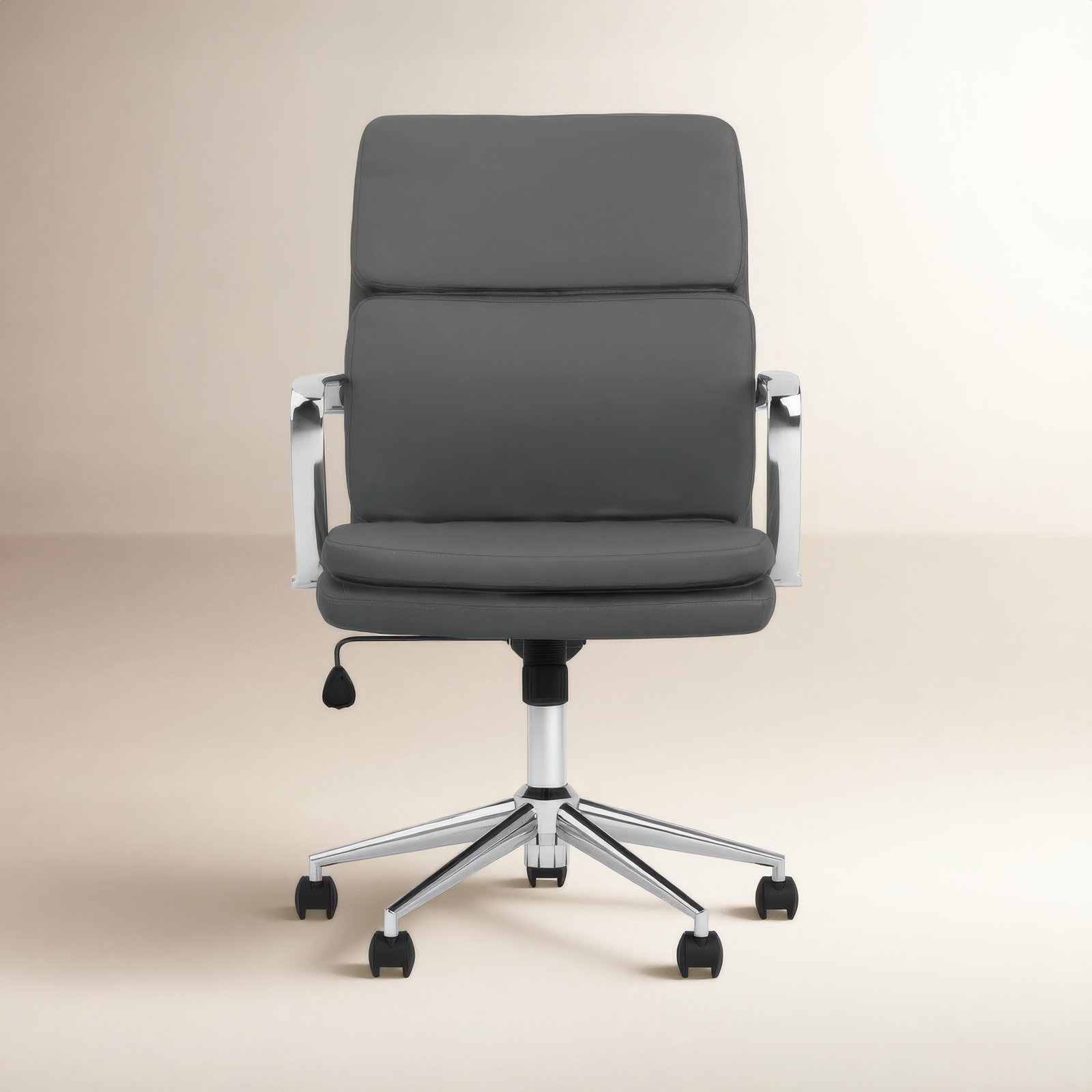Rusanka Swivel Office Chair, Gray, 21"