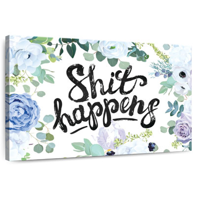 Floral, merde, typographie