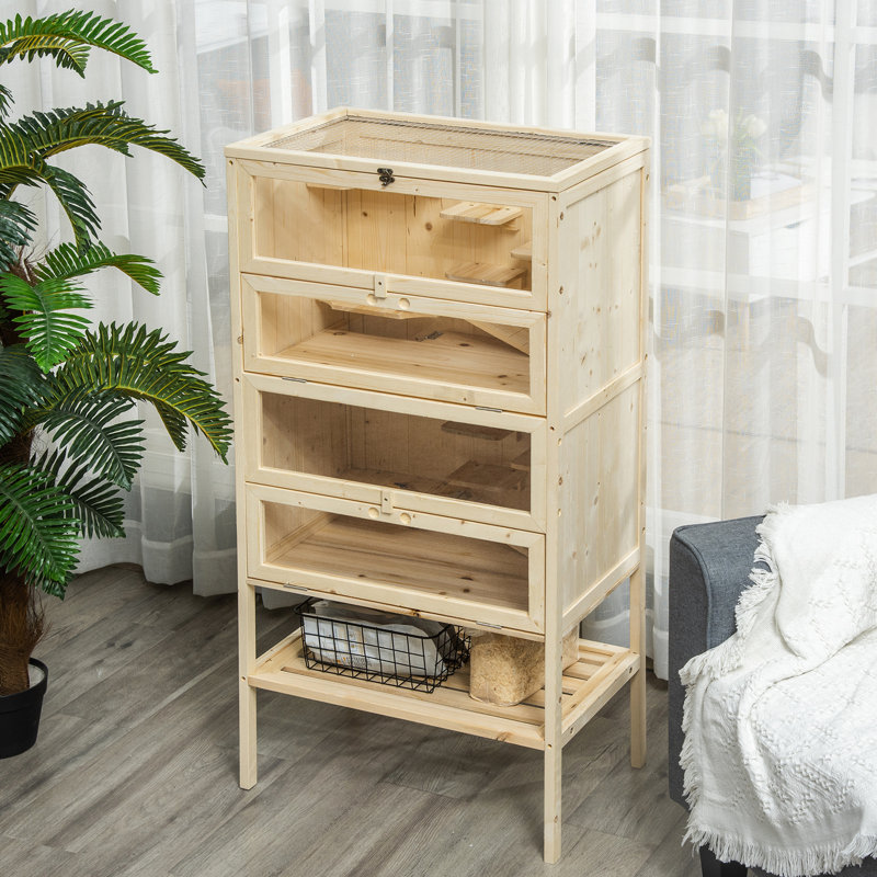 5 Hamster Cage With Multiple Levels And Shelf Function Platforms Storage Facility