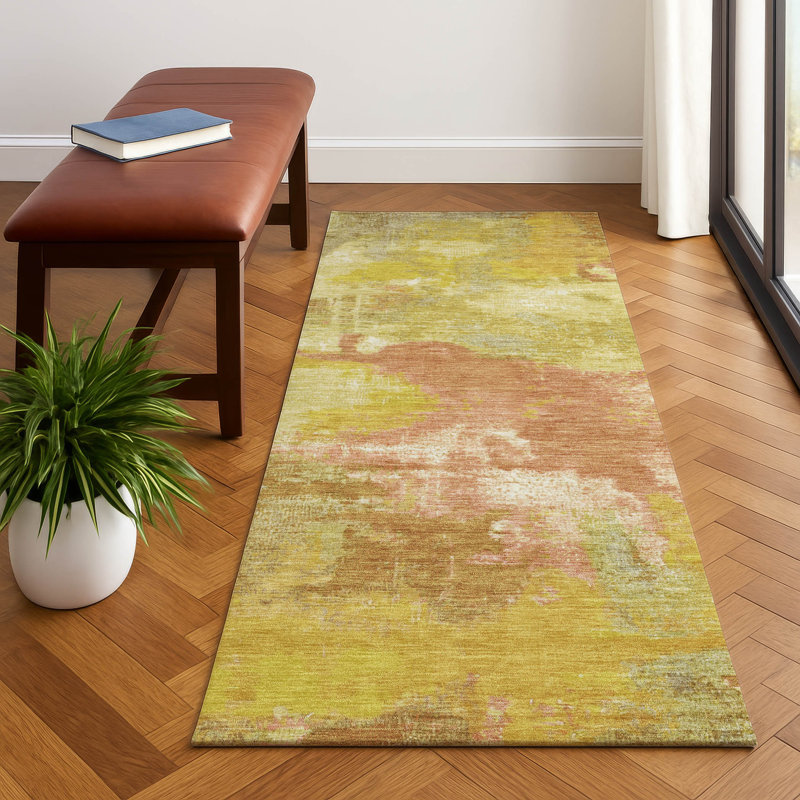 Premium Machine Washable Bucz AMF1738 Modern Rug, Runner 2'3" x 7'6"