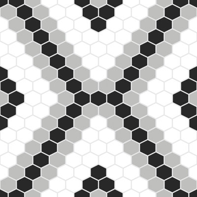 Leyton 30.48 x 30.48 cm Cement Tile in Black/White 10 Per Pack