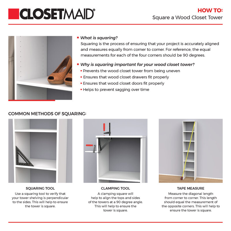 Suitesymphony 60" W - 120" W Closet System Starter Kit, Set Of 2