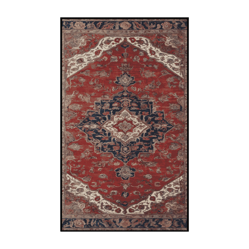 Tapis noir soyeux et moelleux, Rectangle de 5 pi x 8 pi