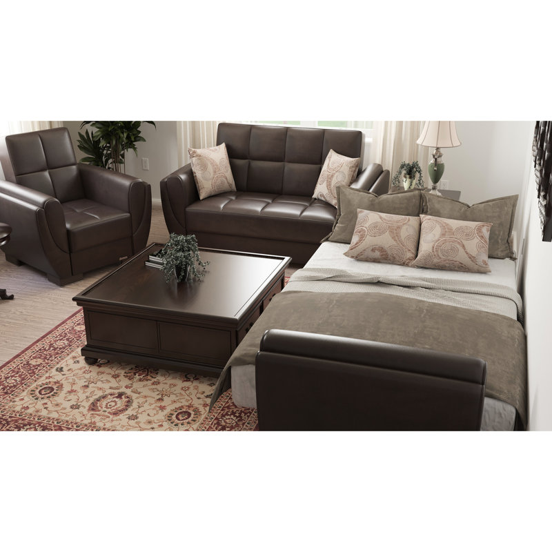 Fauteuil avec rangement, cuir - Créez une atmosphère élégante convertible Transformez votre espace Polyvalence