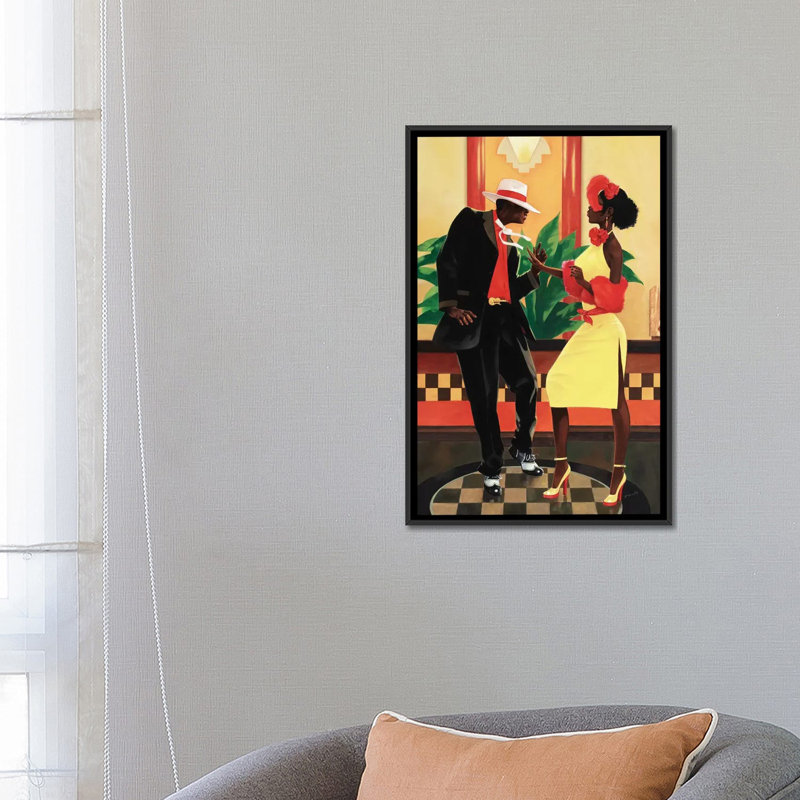 «Night Out II», impression sur toile, H 60 po x l 40po x P 1,5 po, Toile avec cadre noir, Pas de tapis
