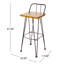 Tabouret en bois et métal DENALI INDUSTIAL