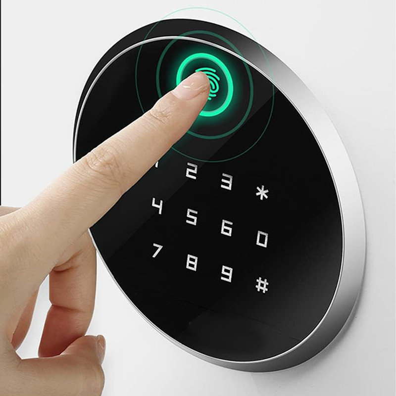Auto-Open Safe Box with Digital Virtual Password Safes, Modern Minimalism Design Biometric Fingerprint Touch Screen