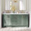 Meuble-lavabo double en bois massif 66 po Frawley en blanc avec comptoir en quartz blanc Carrara-1652777435-1611645633-1611645634