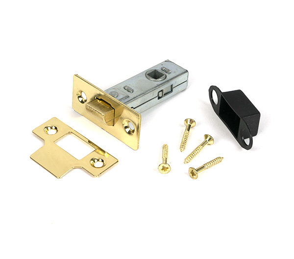 Tubular Mortice Latch, Polished Brass