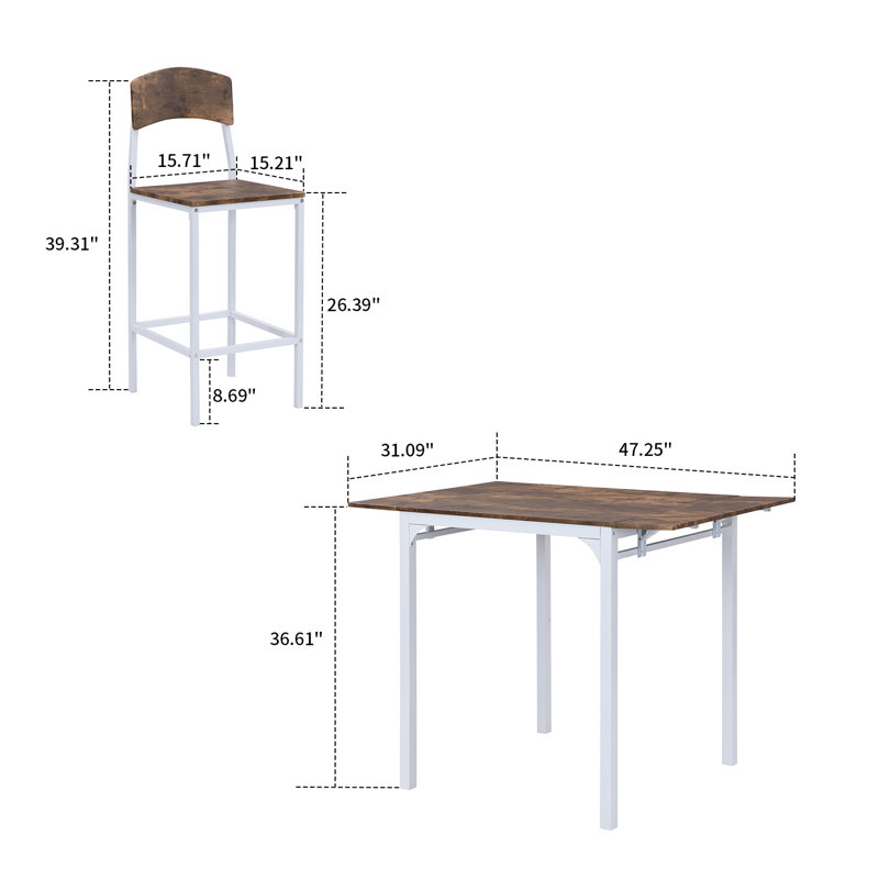Ensemble de salle à manger à hauteur de comptoir