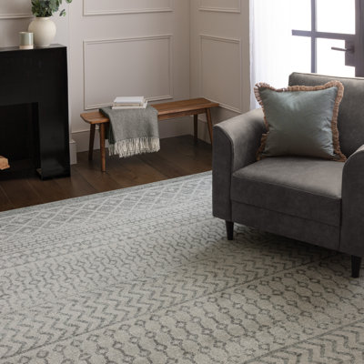 Persinger Machine Woven Grey Indoor Rug