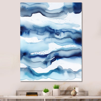«Abstract Classic Blue Waves I» sur toile