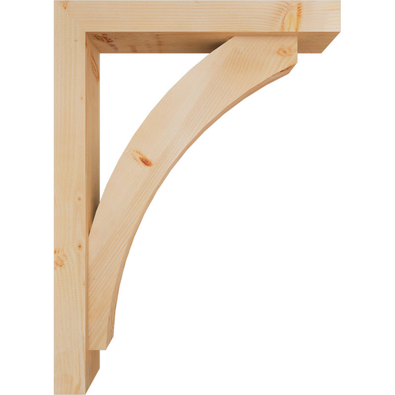 Support de bloc lisse Thorton l 5 1/2 po x P 32 po x H 44 po avec support décalé, sapin Douglas, 44 x 32