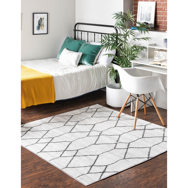 Eshin Geometric Indoor Rug, Square 7'