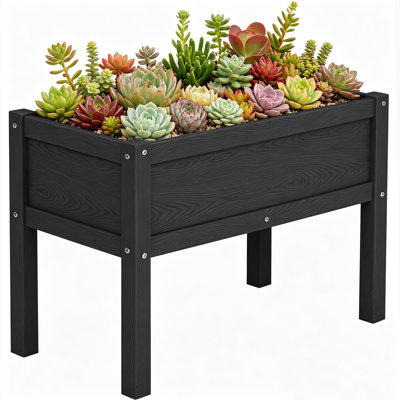 Lit de jardin surélevé en PEHD avec jardinière