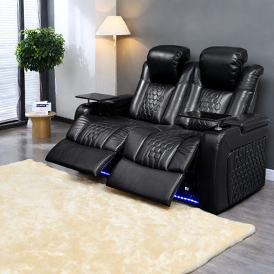 Canapés réglables en cuir véritable, fauteuil inclinable moderne pour le divertissement à domicile