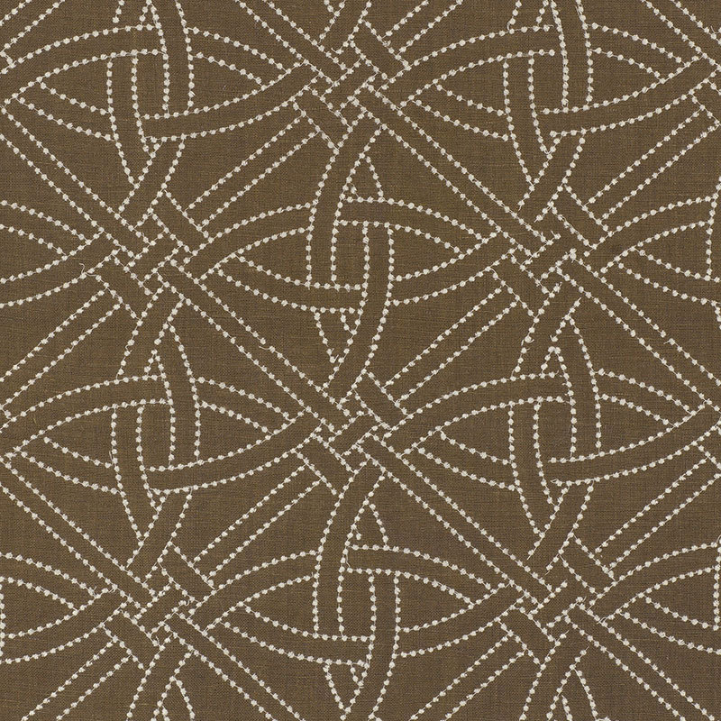 Durance Embroidery Fabric, Truffle