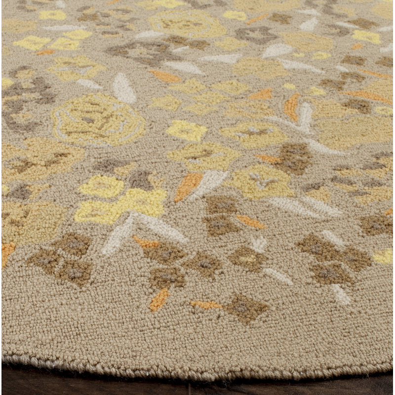 Martha Stewart Wool Pile Floral Rug, Rectangle 3'9" x 5'9"