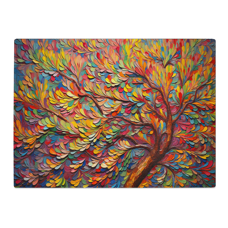 Tree Orphism  Glass Chopping Board