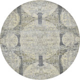 Geometric Area Rug in Gray/Ivory